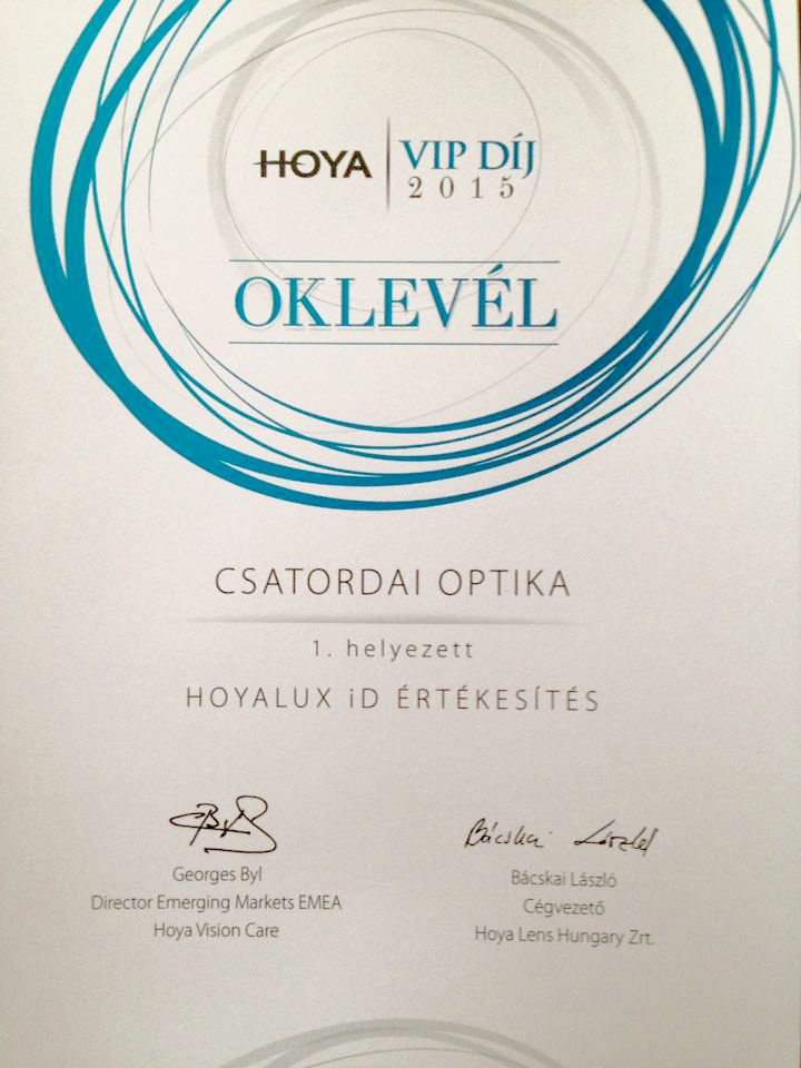 Hoya VIP díj 2015